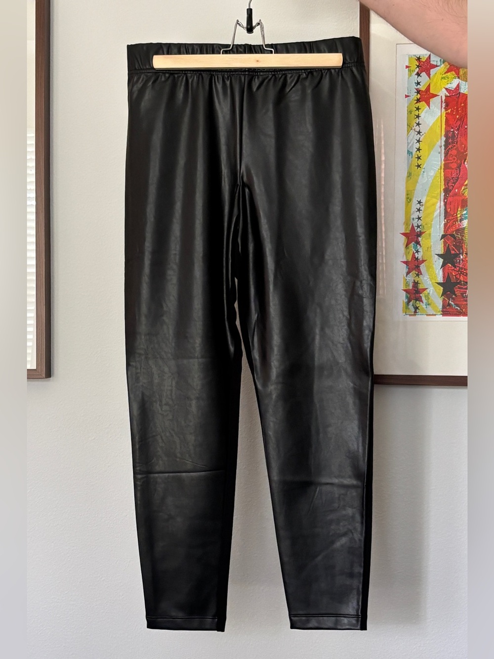 Black Faux Leather Pants